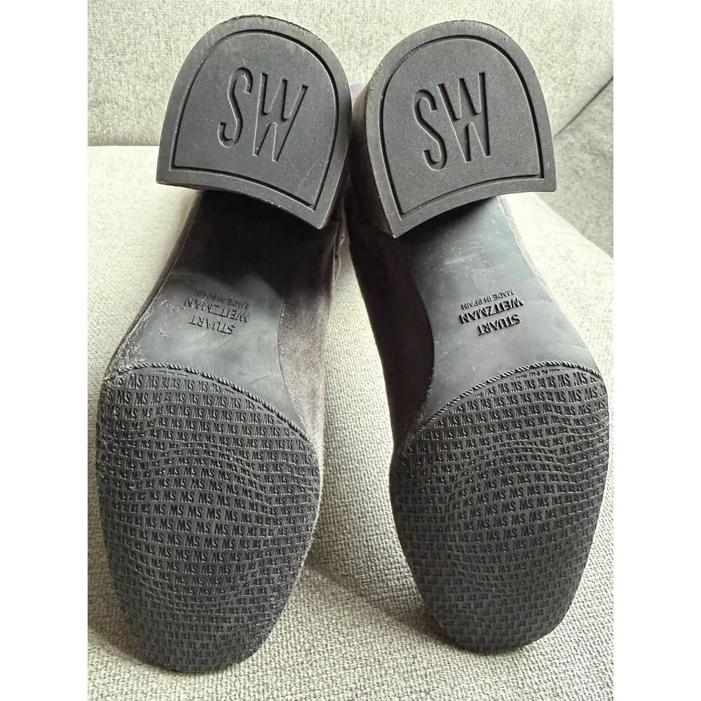 Stuart Weitzman Reserve 5050 Over The Knee Suede Boots Slate Gray 5.5